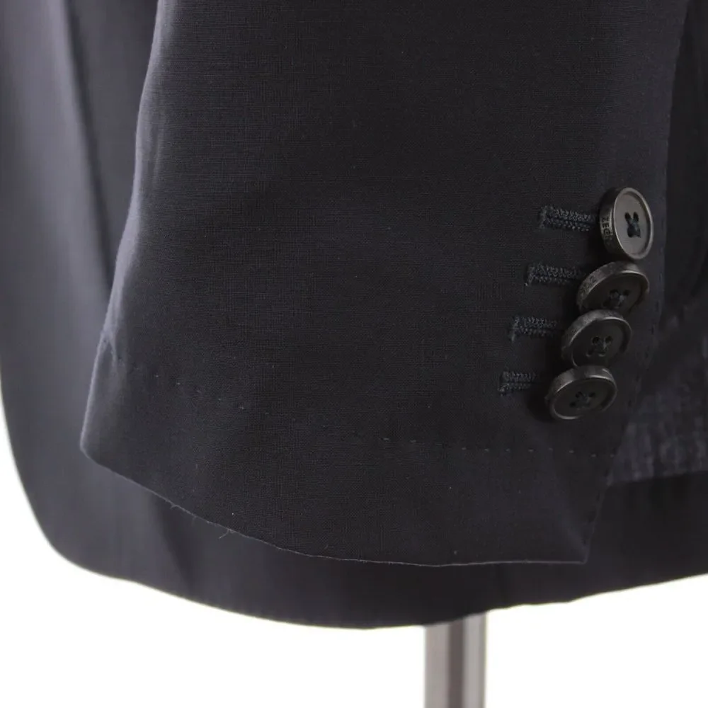 Z Zegna TechMerino Turati 100% Wool Suit Size 52R (42R US) In Solid Blue - Picture 4 of 15